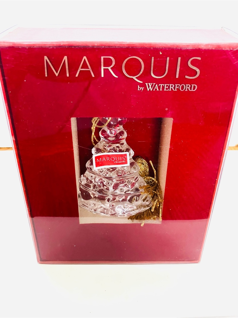 Marquis By Waterford Crystal Tree With Presents Ornament